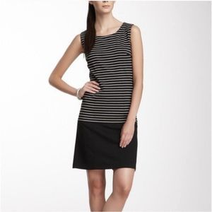 Vince Camuto Striped Sheath Dress - Size 8 - Black/White